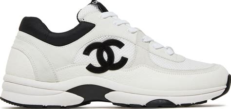 white grey and black chanel sneakers|Chanel white sneakers for women.